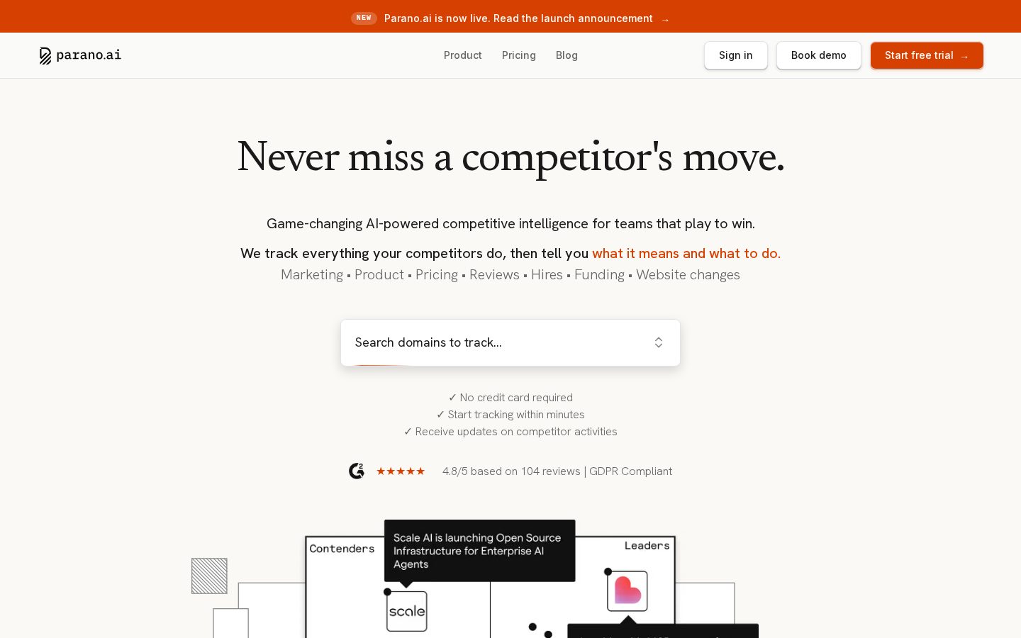 Parano.ai Homepage
