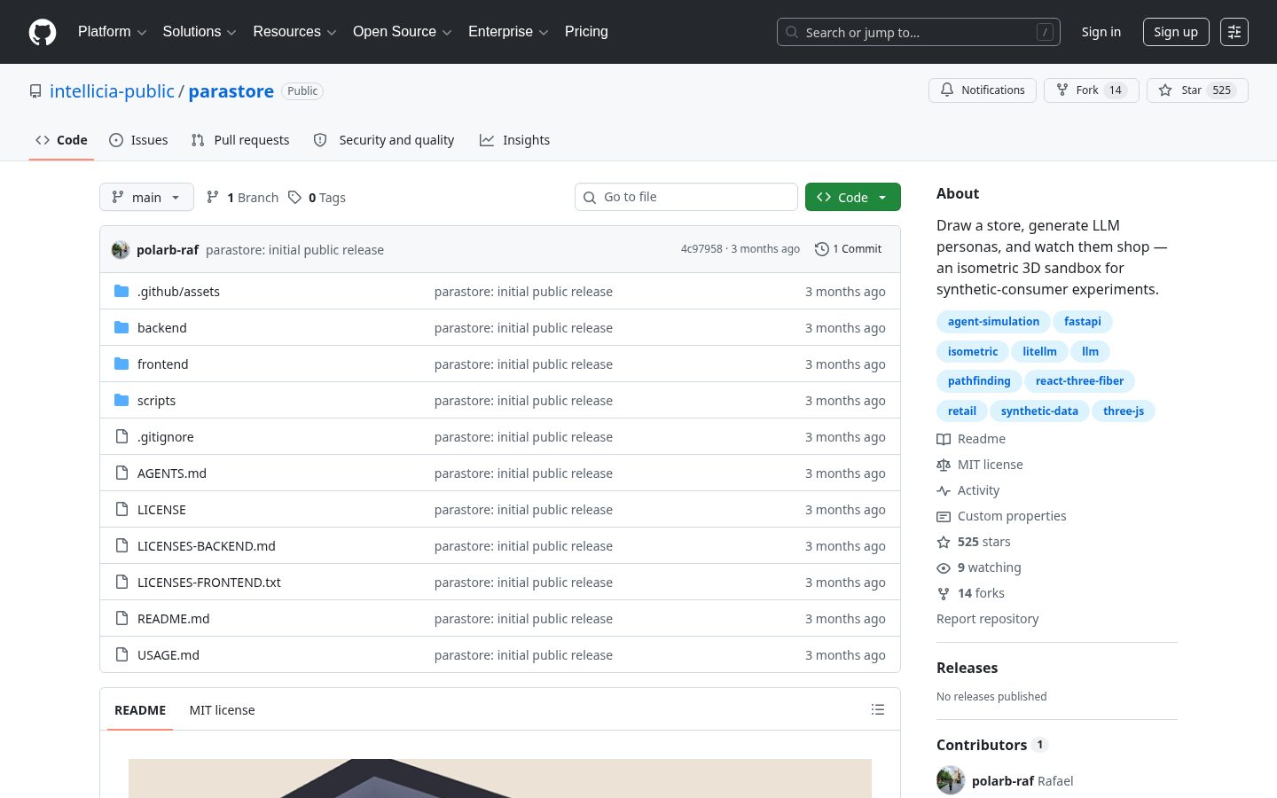 Parastore Homepage