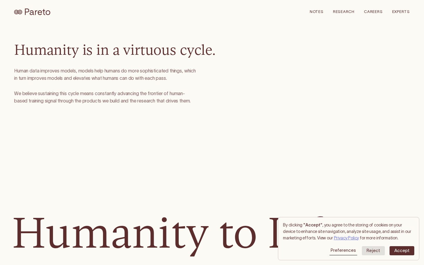 Pareto Homepage