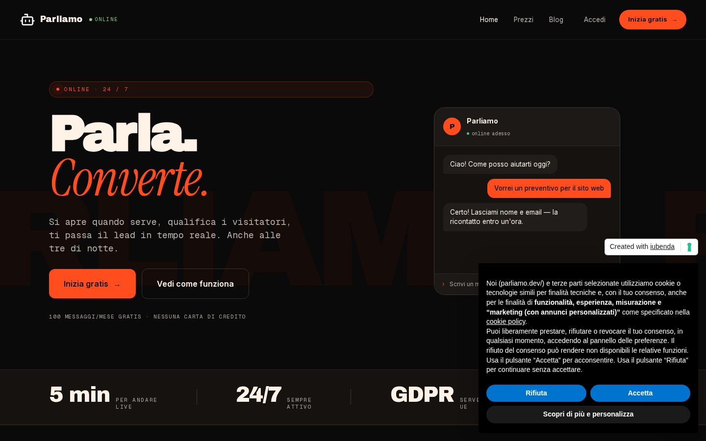 Parliamo Homepage