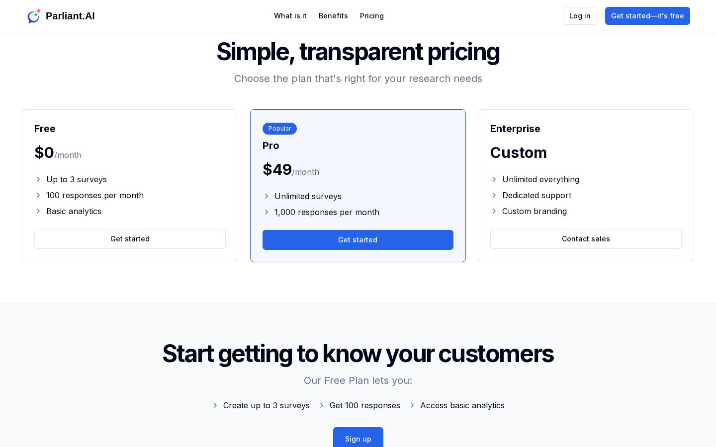 Parliant.AI Pricing