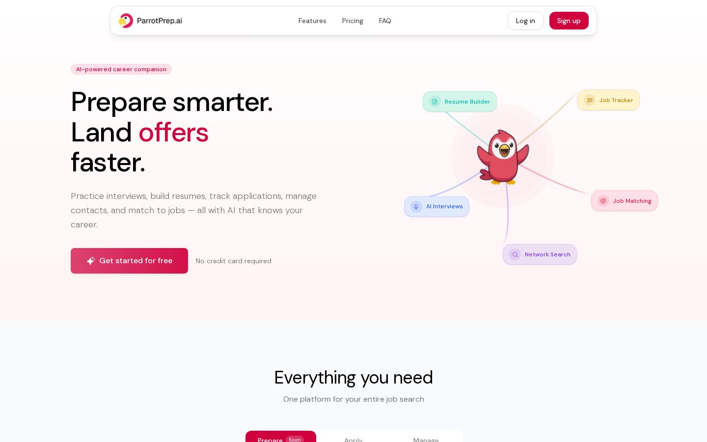 ParrotPrep Homepage
