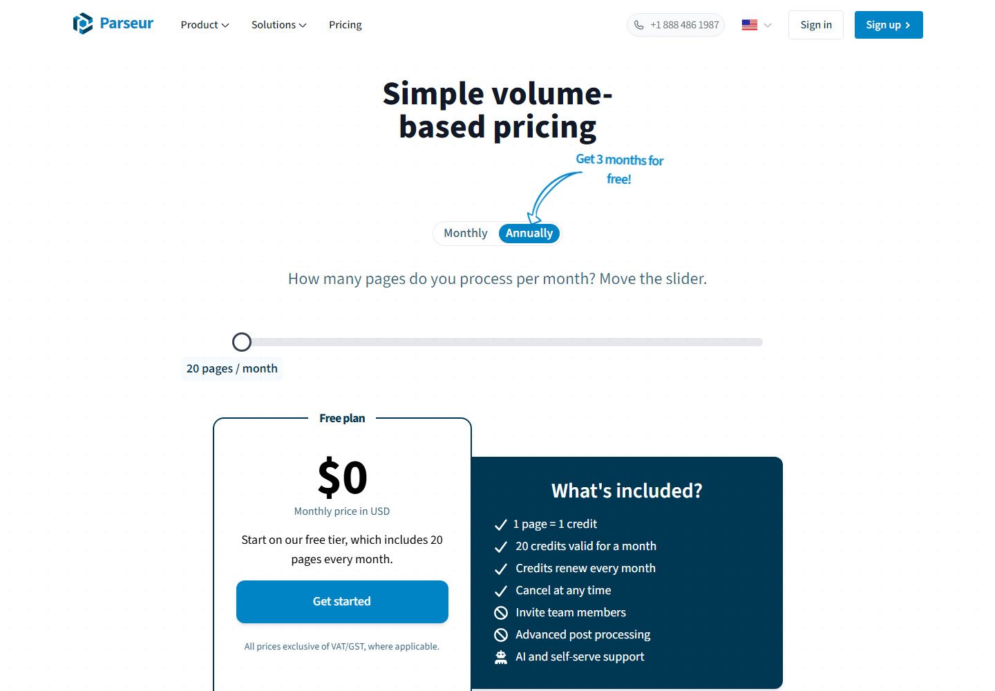 Parseur® pricing