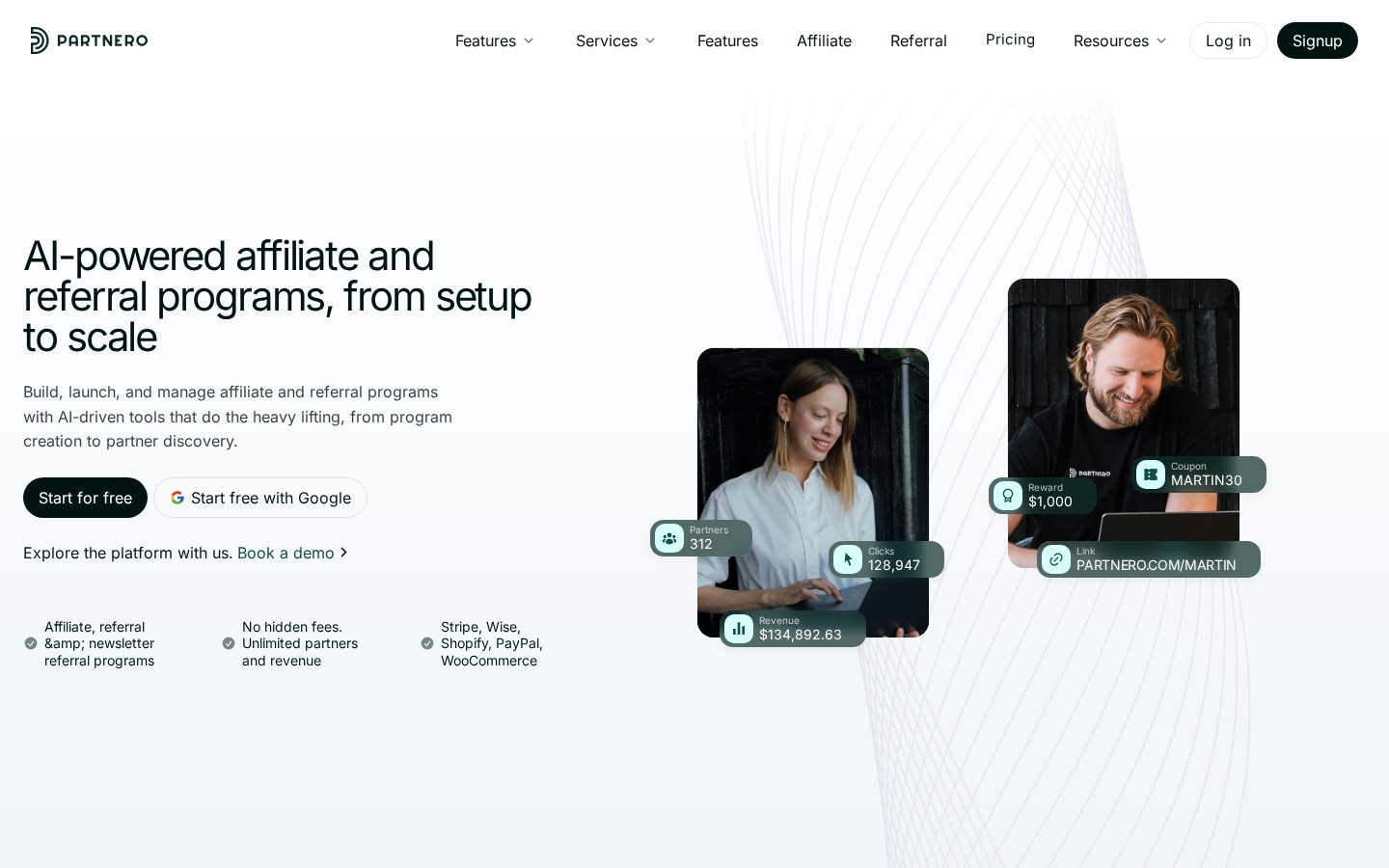 Partnero AI Homepage