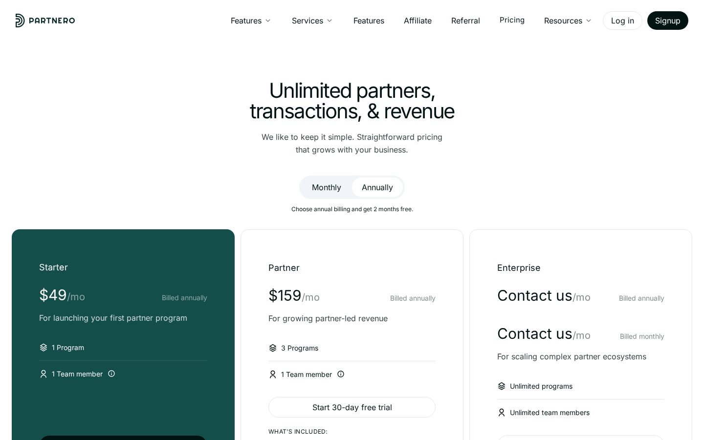 Partnero AI Pricing