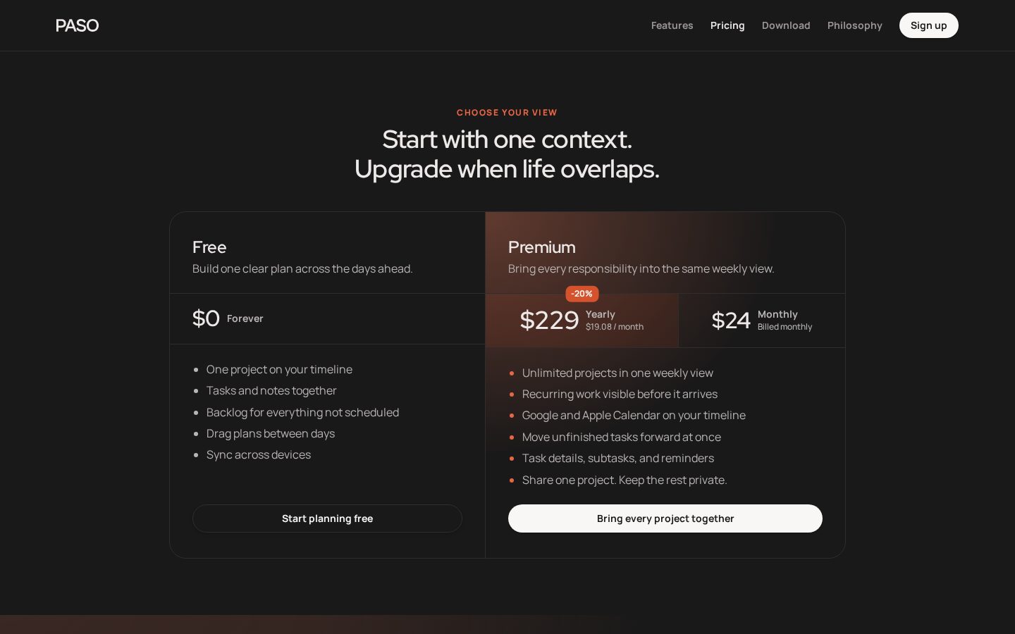 Paso Pricing