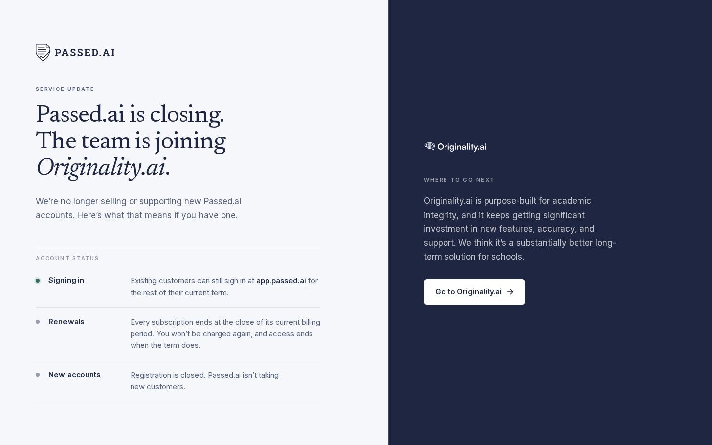 Passed.ai Homepage