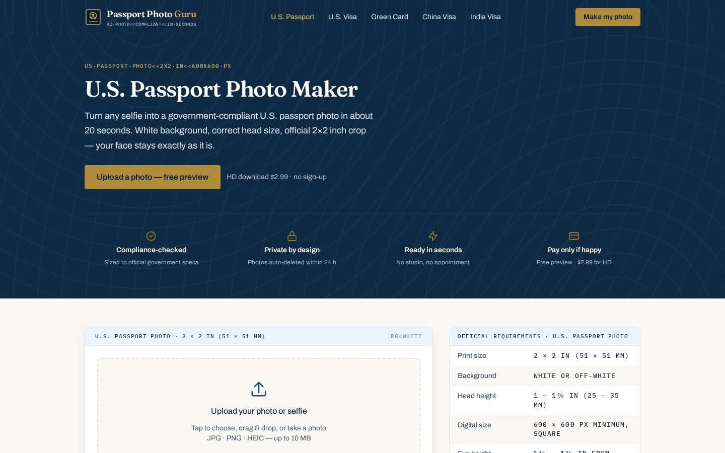 Passport Photo Guru Homepage