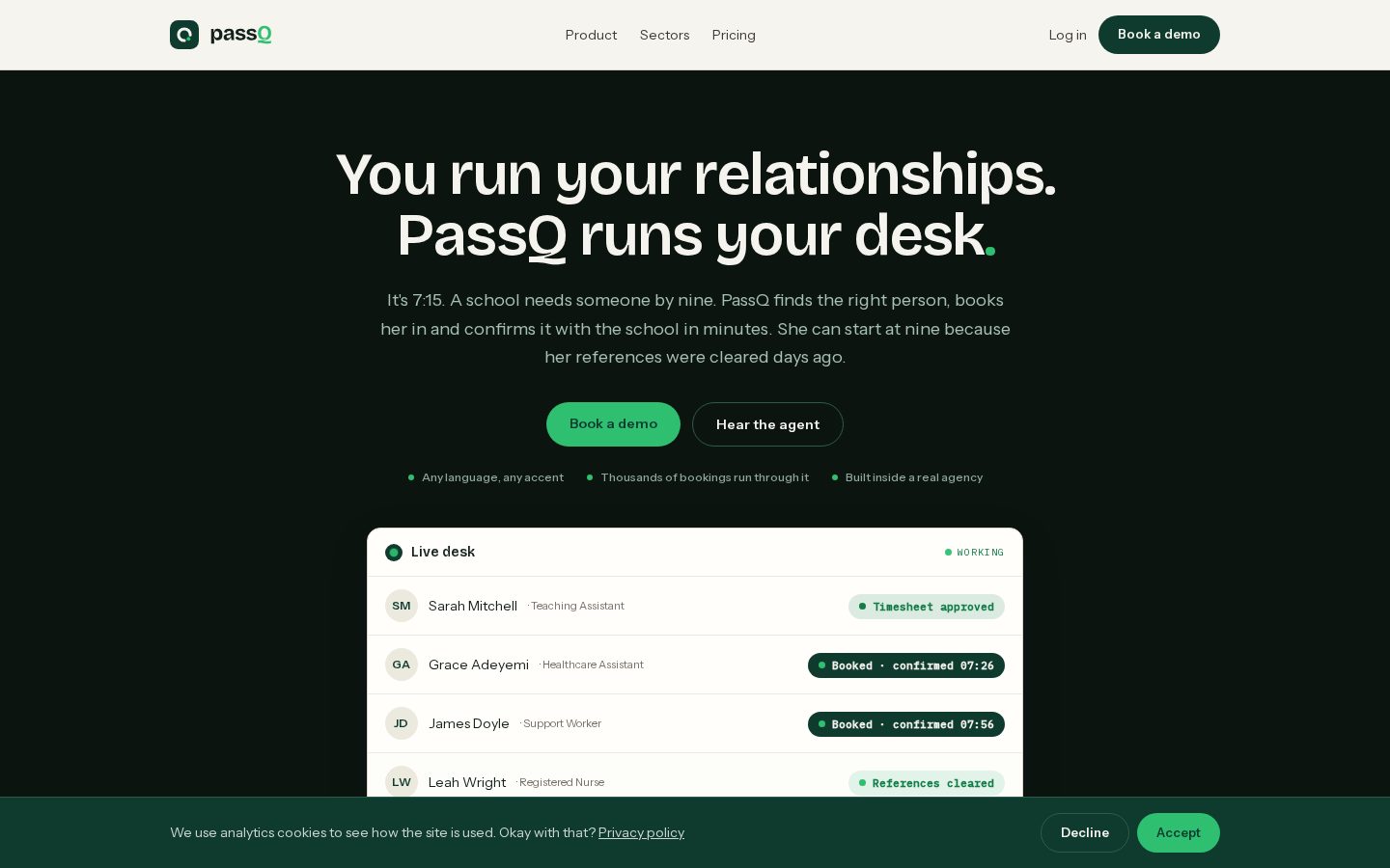 PassQ Homepage