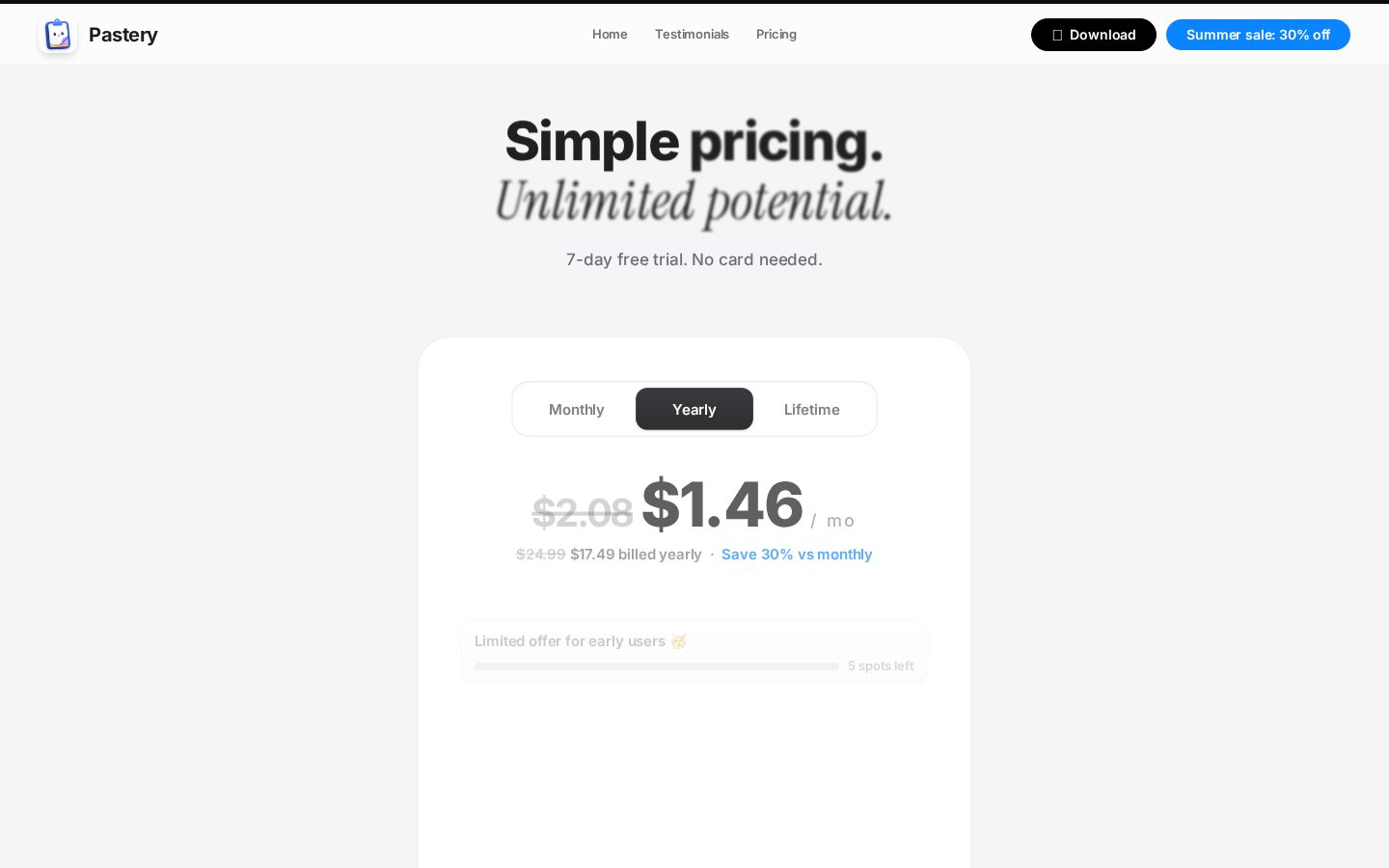 Pastery Pricing