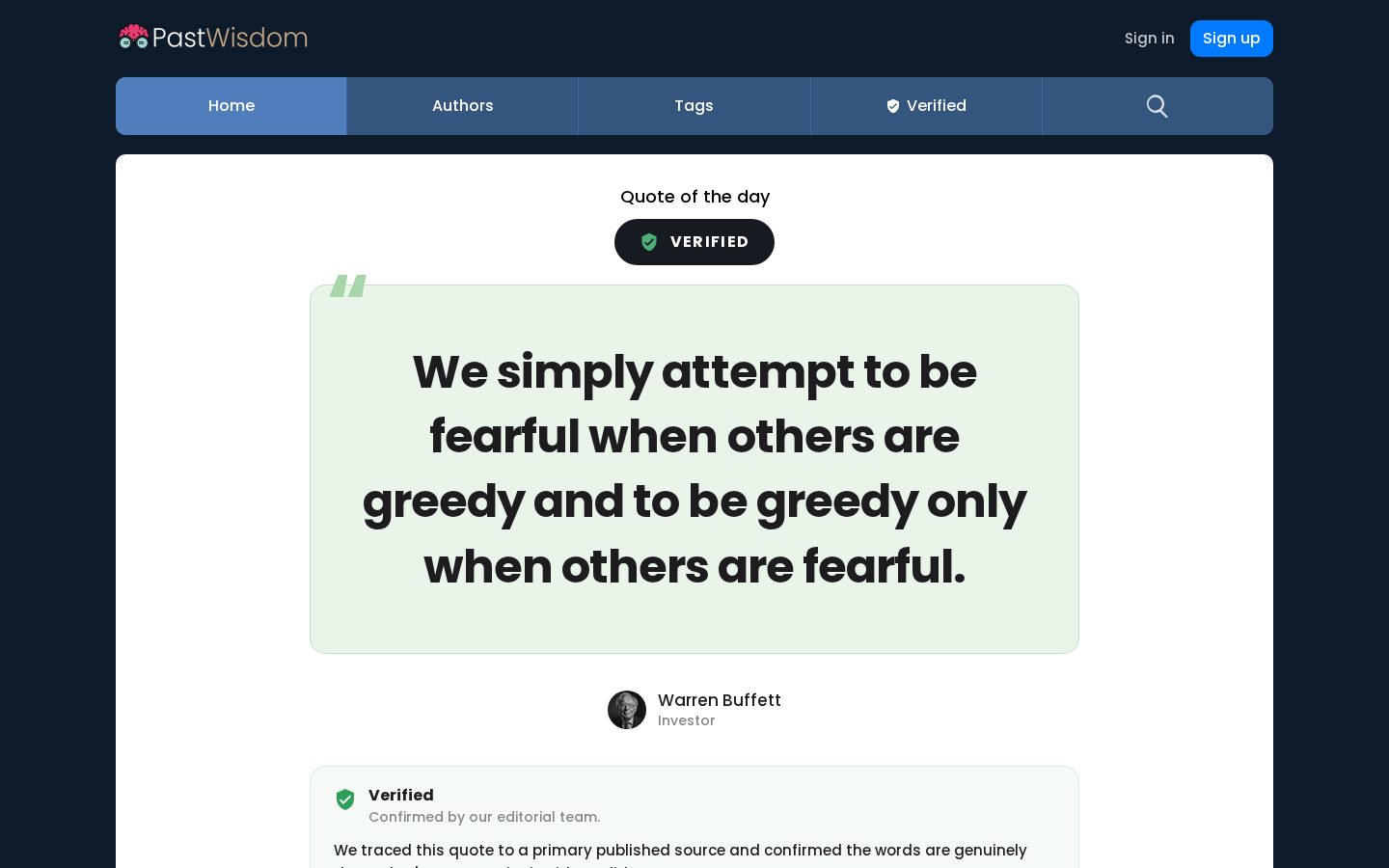 PastWisdom Homepage