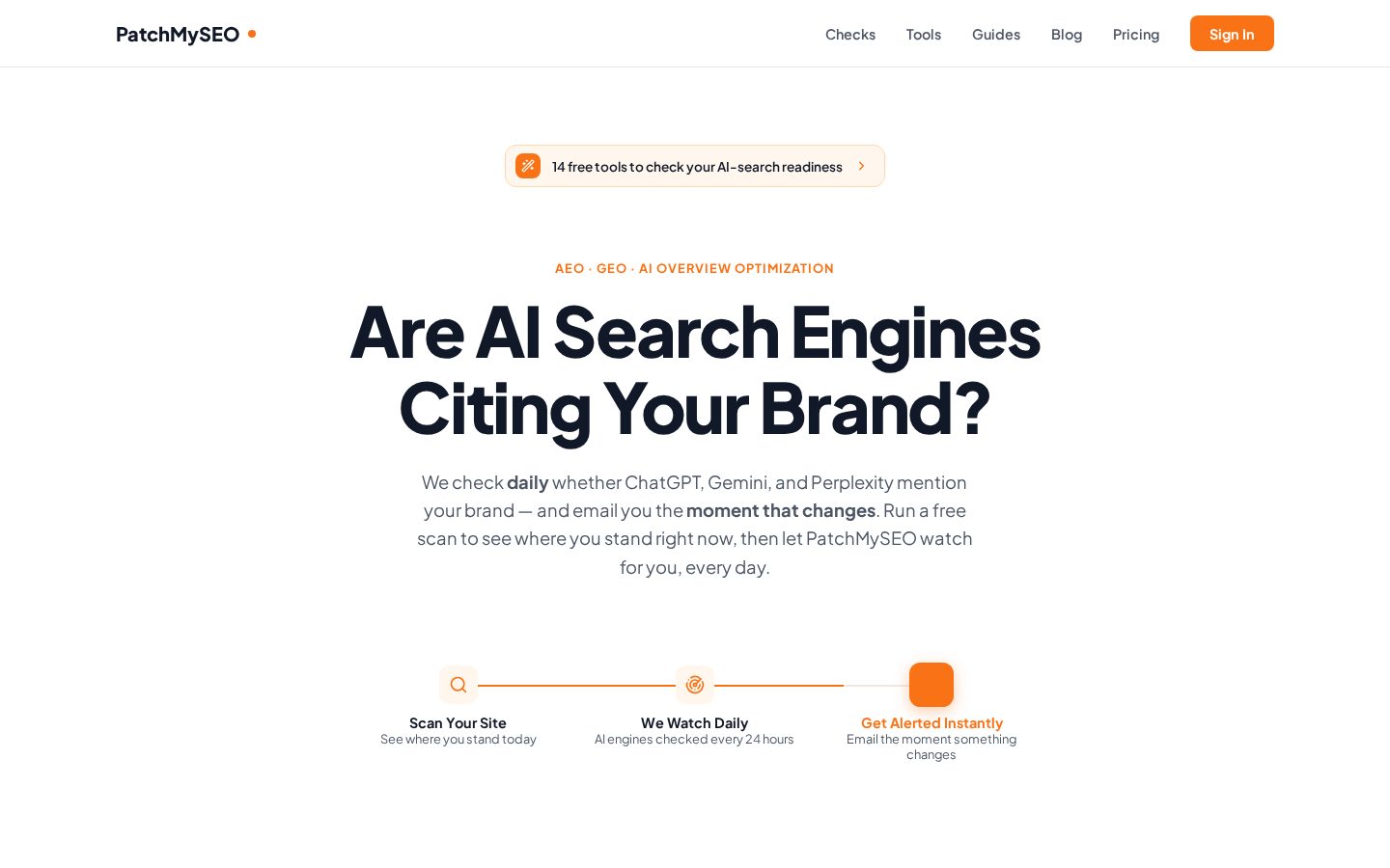 PatchMySEO Homepage