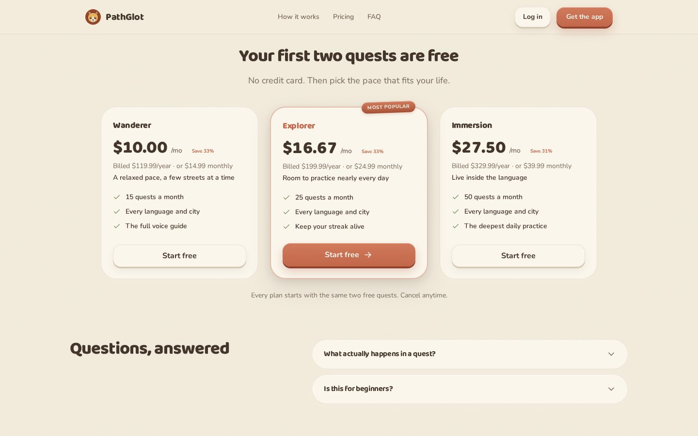 PathGlot Pricing