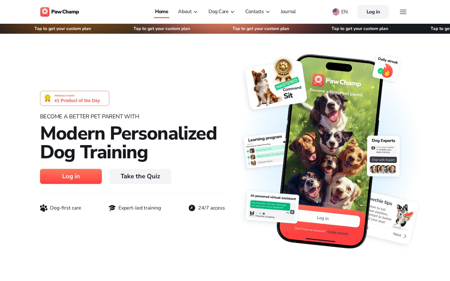 PawChamp Homepage