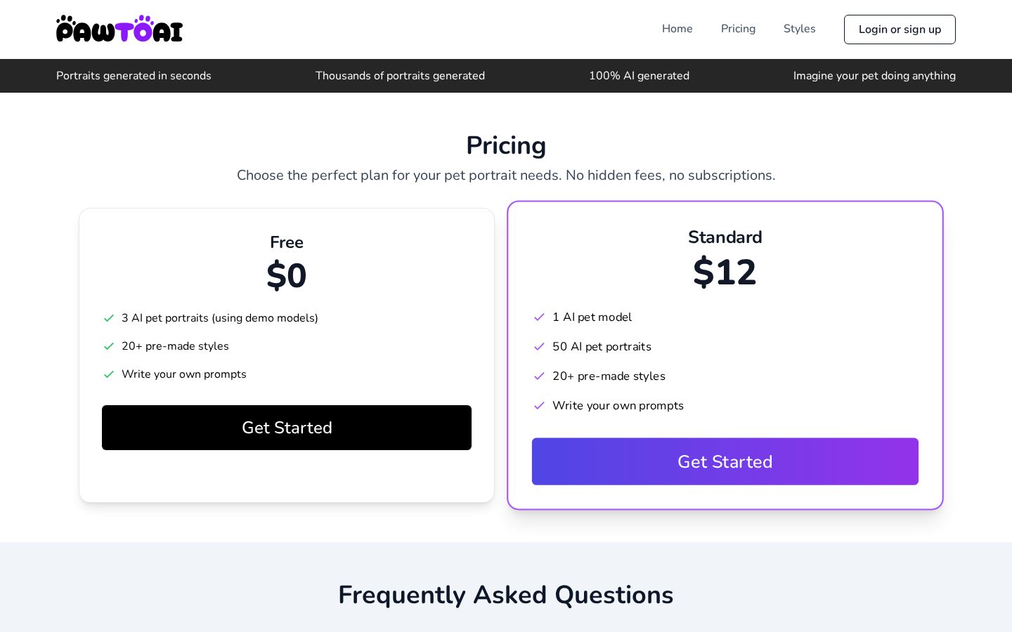PawToAI Pricing