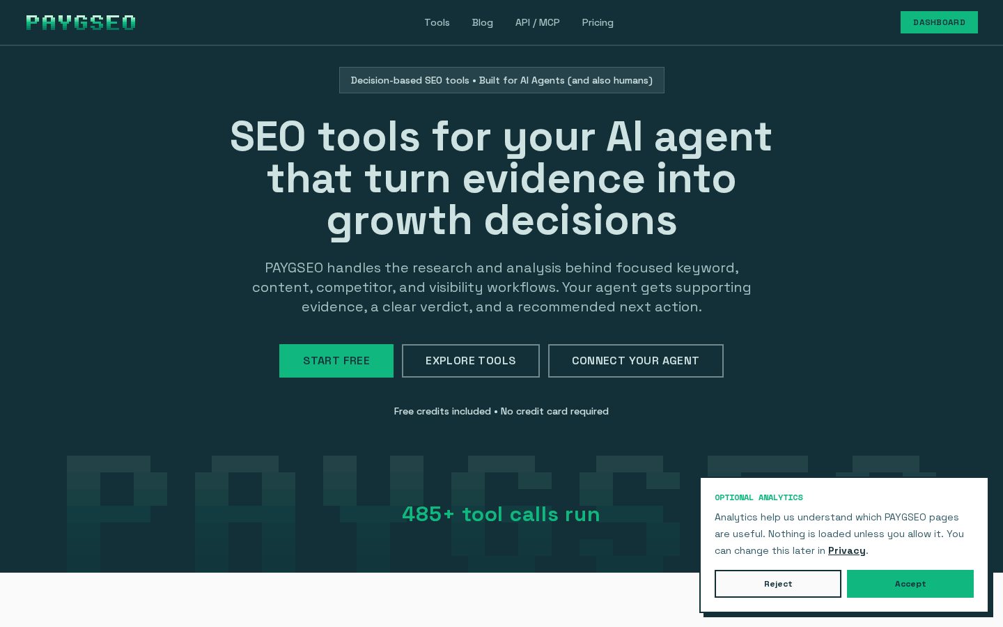 PAYGSEO Homepage