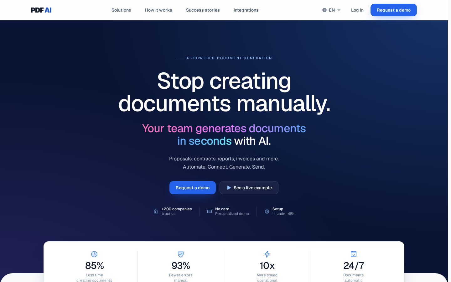 PDF AI BUILDER Homepage