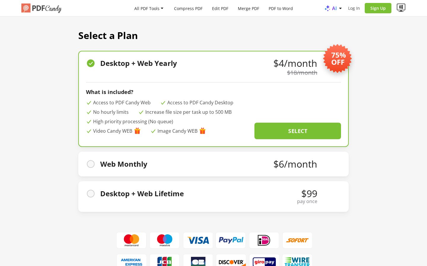 PDF Candy Pricing
