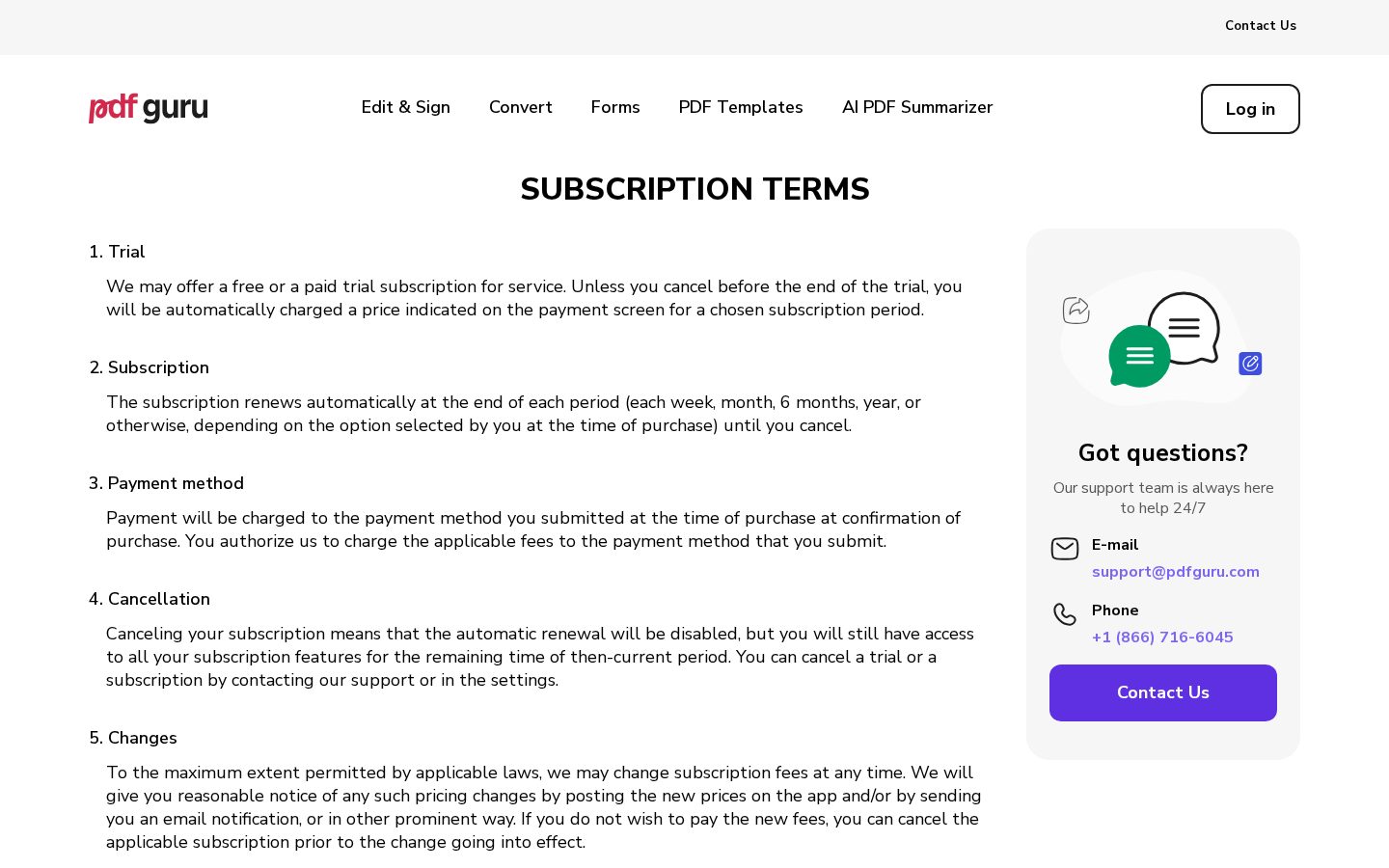 PDF Guru Pricing