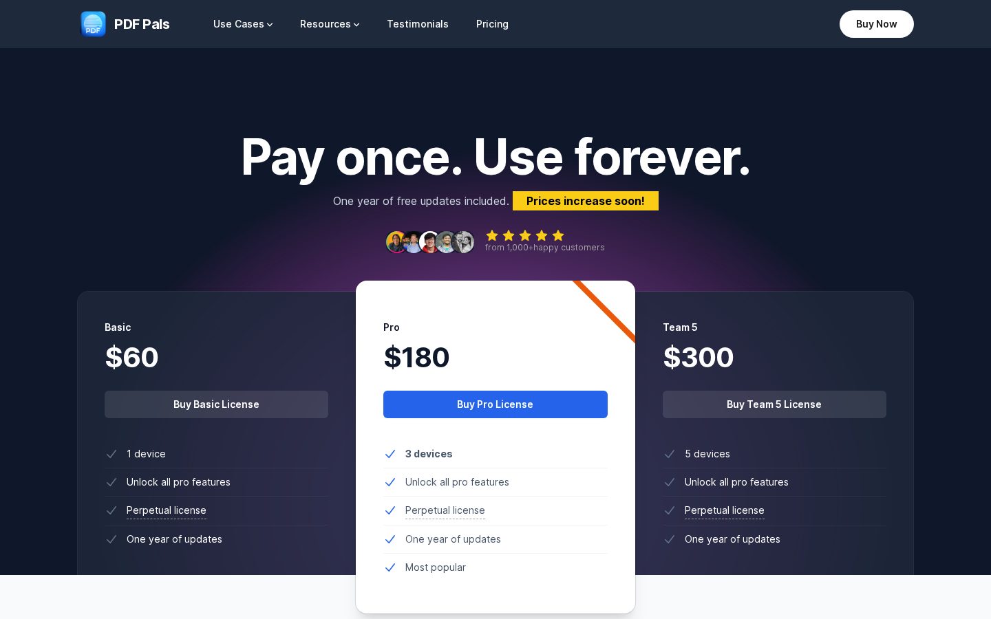 PDF Pals Pricing