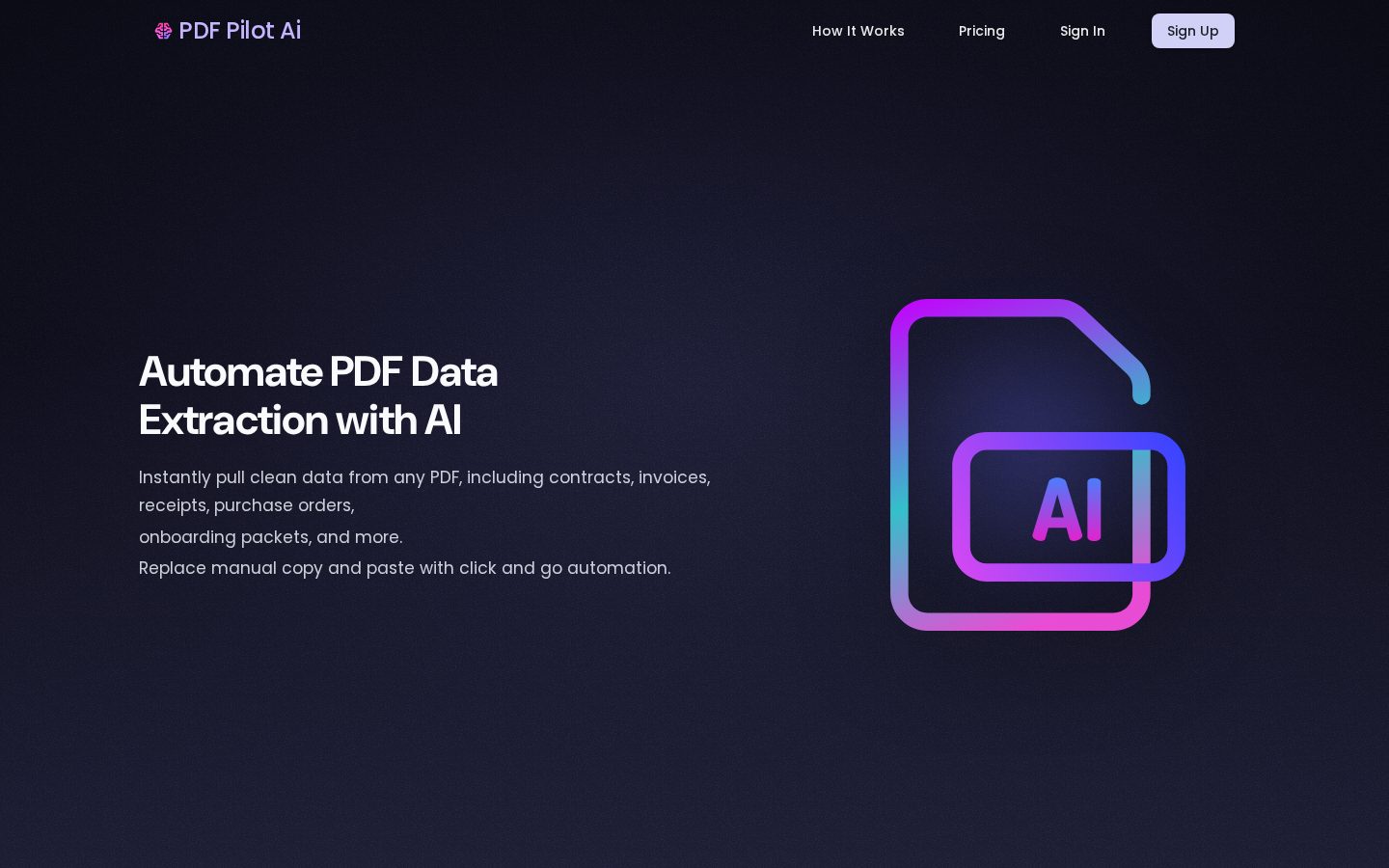 PDF Pilot Homepage