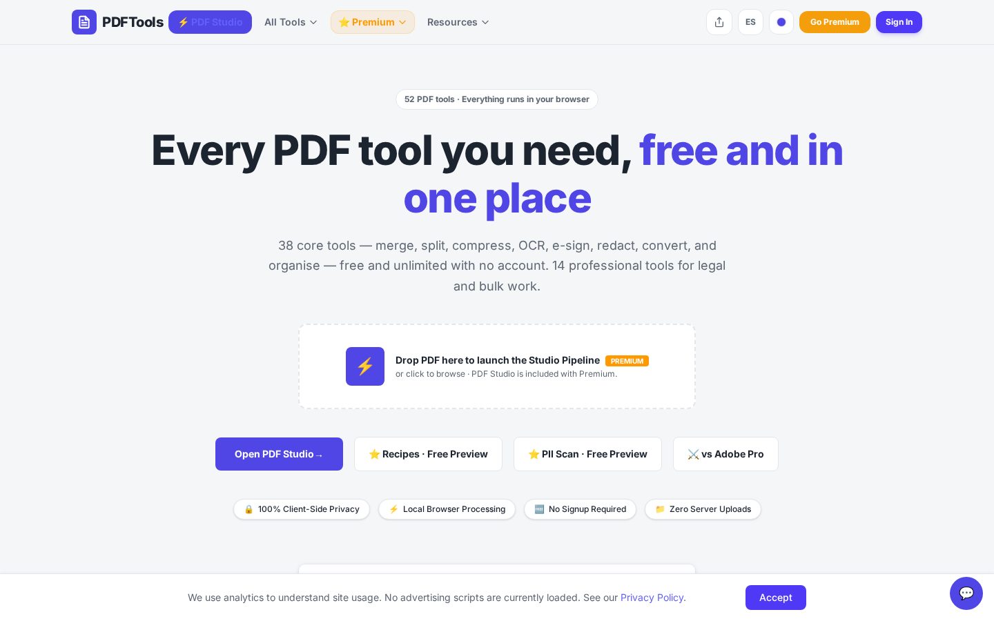 PDFTools Homepage