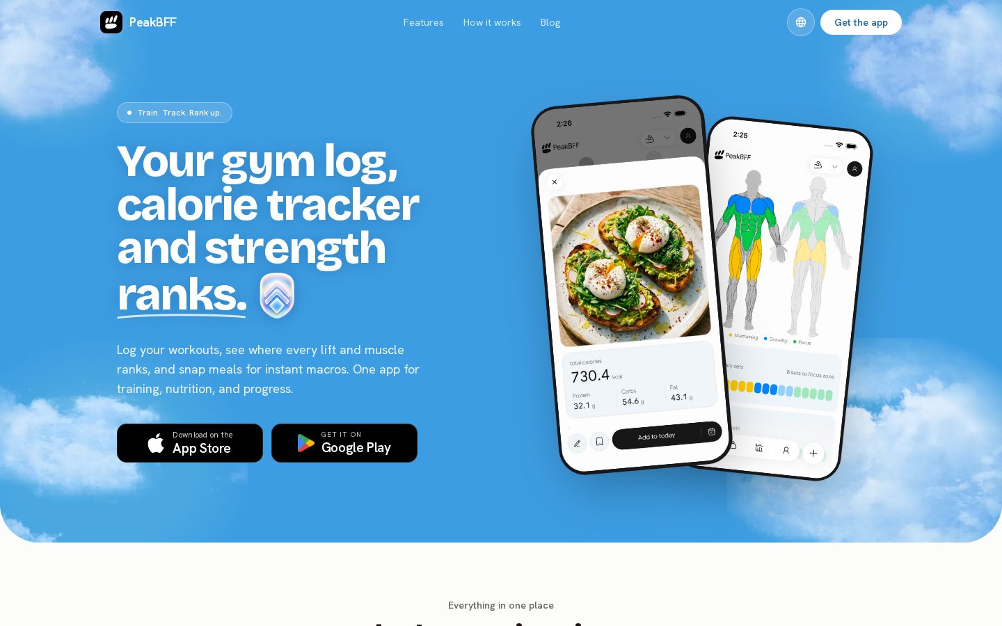 PeakBFF Homepage