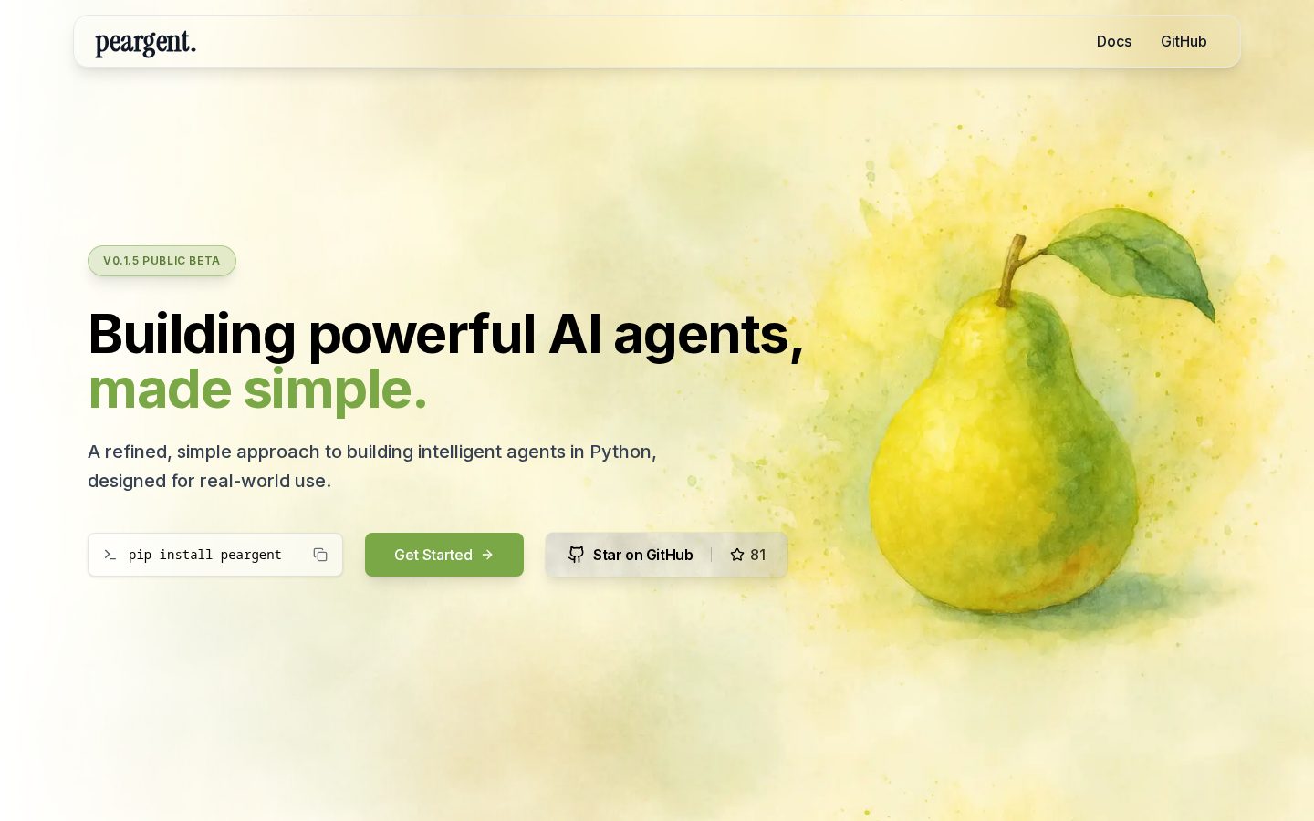 Peargent Homepage