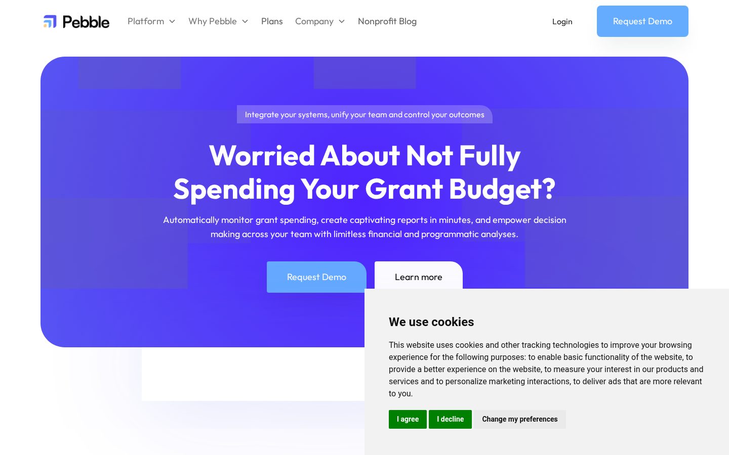 Pebble Impact Homepage
