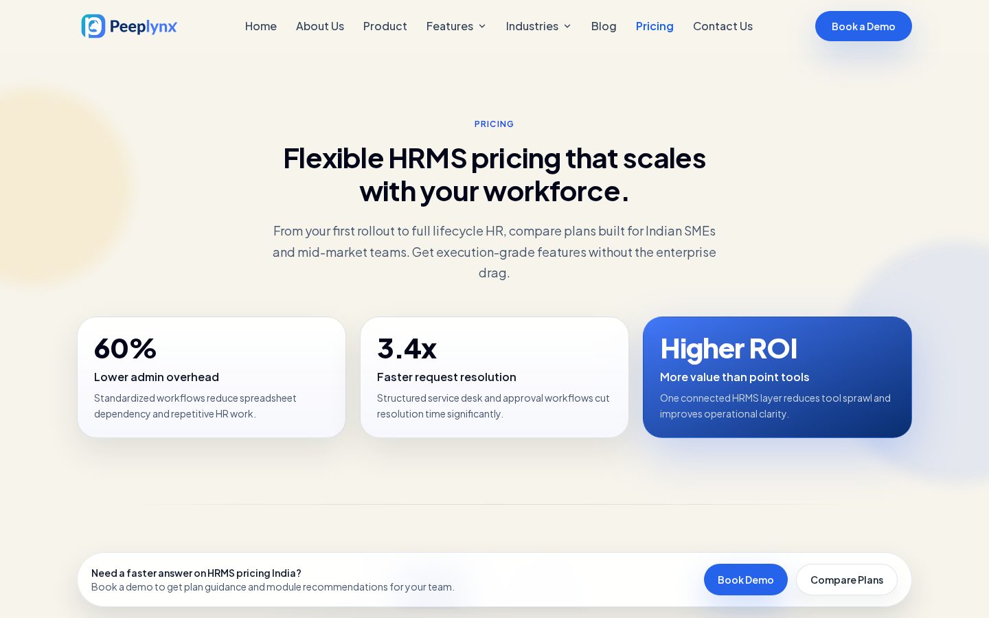 Peeplynx Pricing