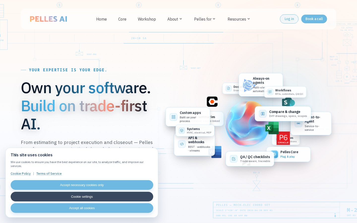 Pelles AI Homepage