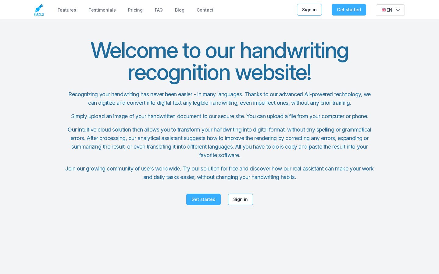 Pen2txt Homepage