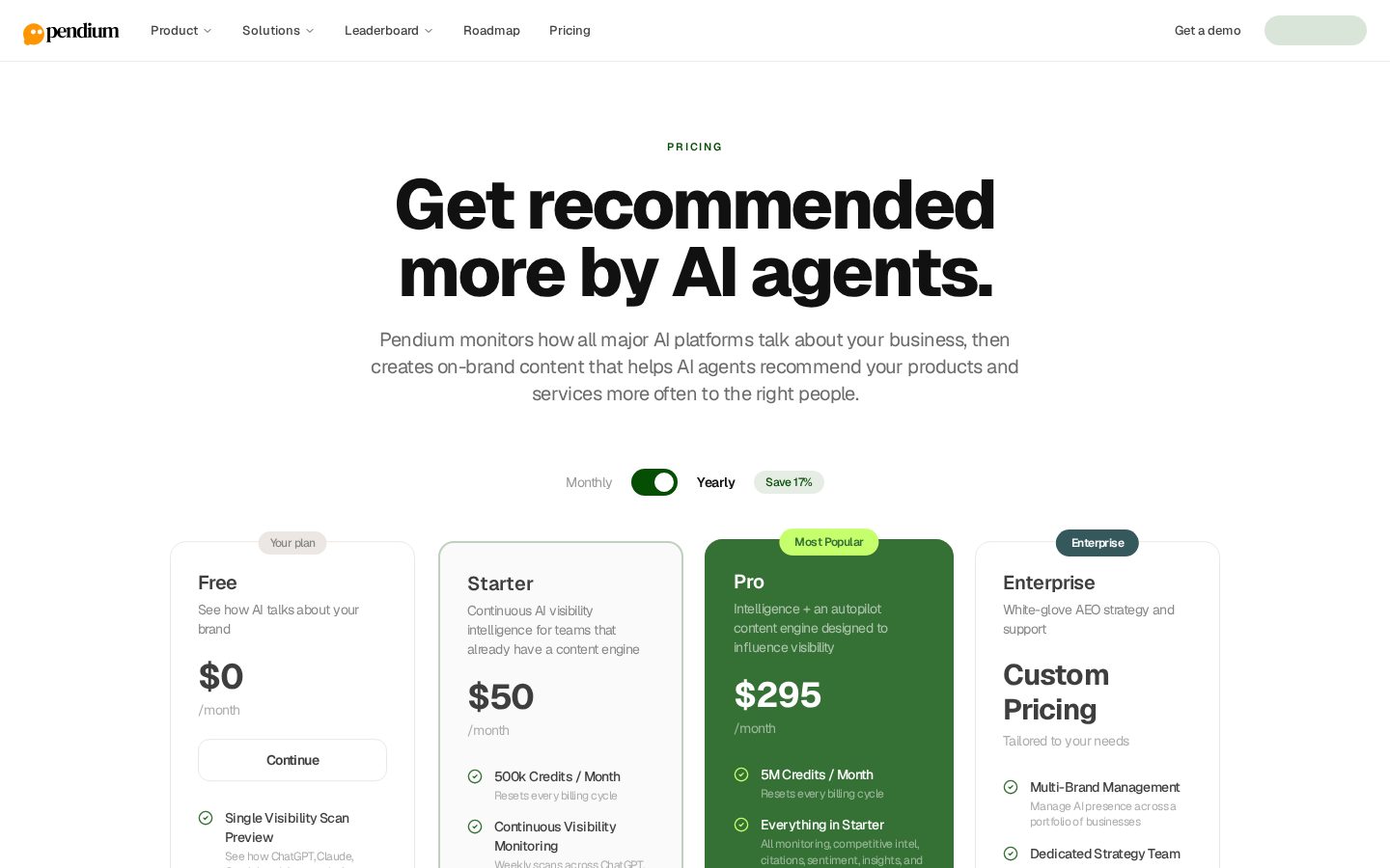 Pendium Pricing