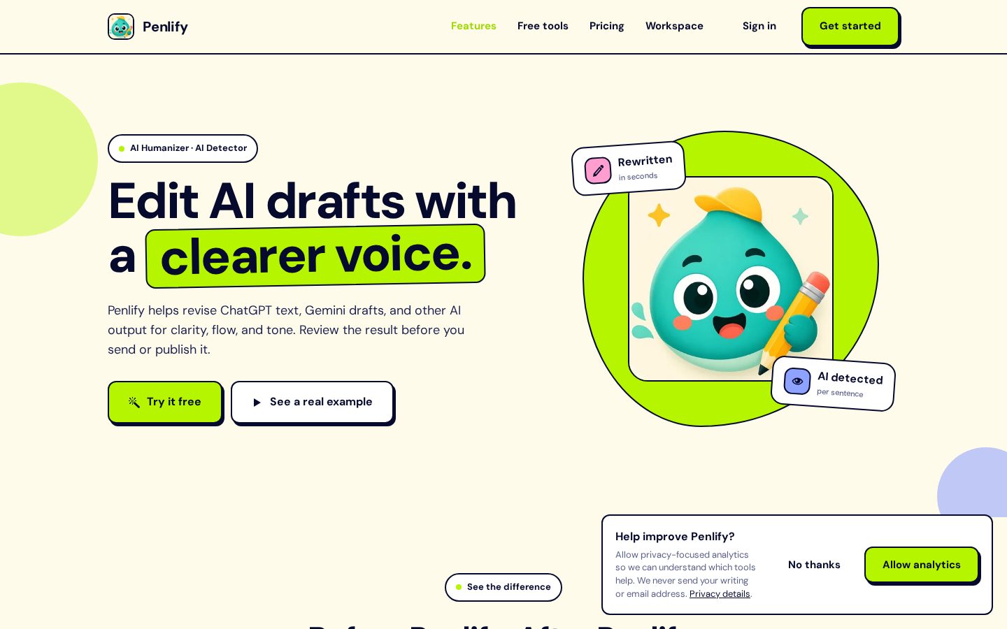 Penlify Homepage