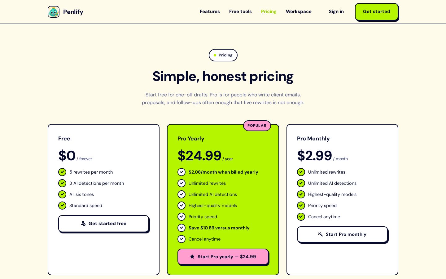 Penlify Pricing
