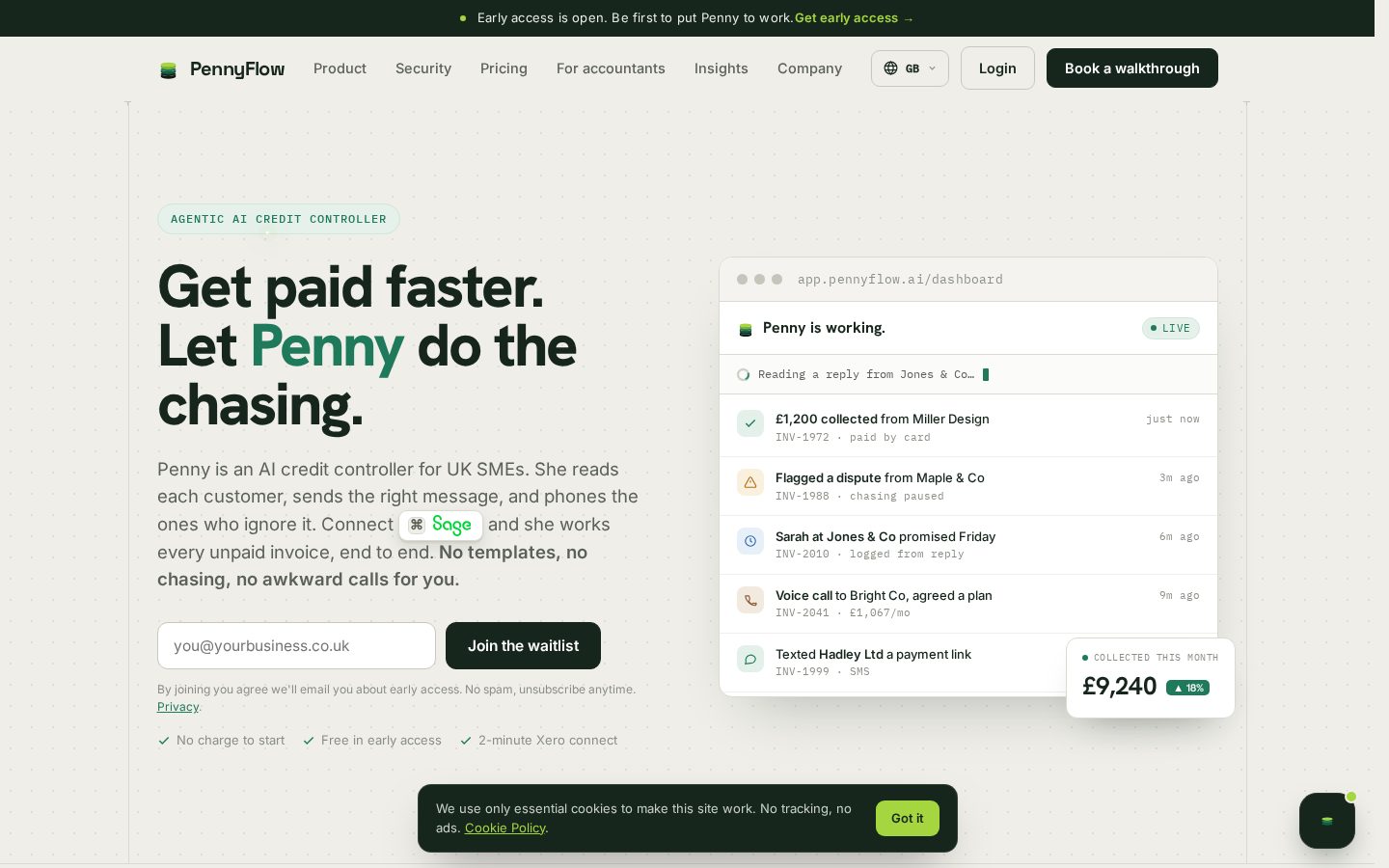 PennyFlow Homepage