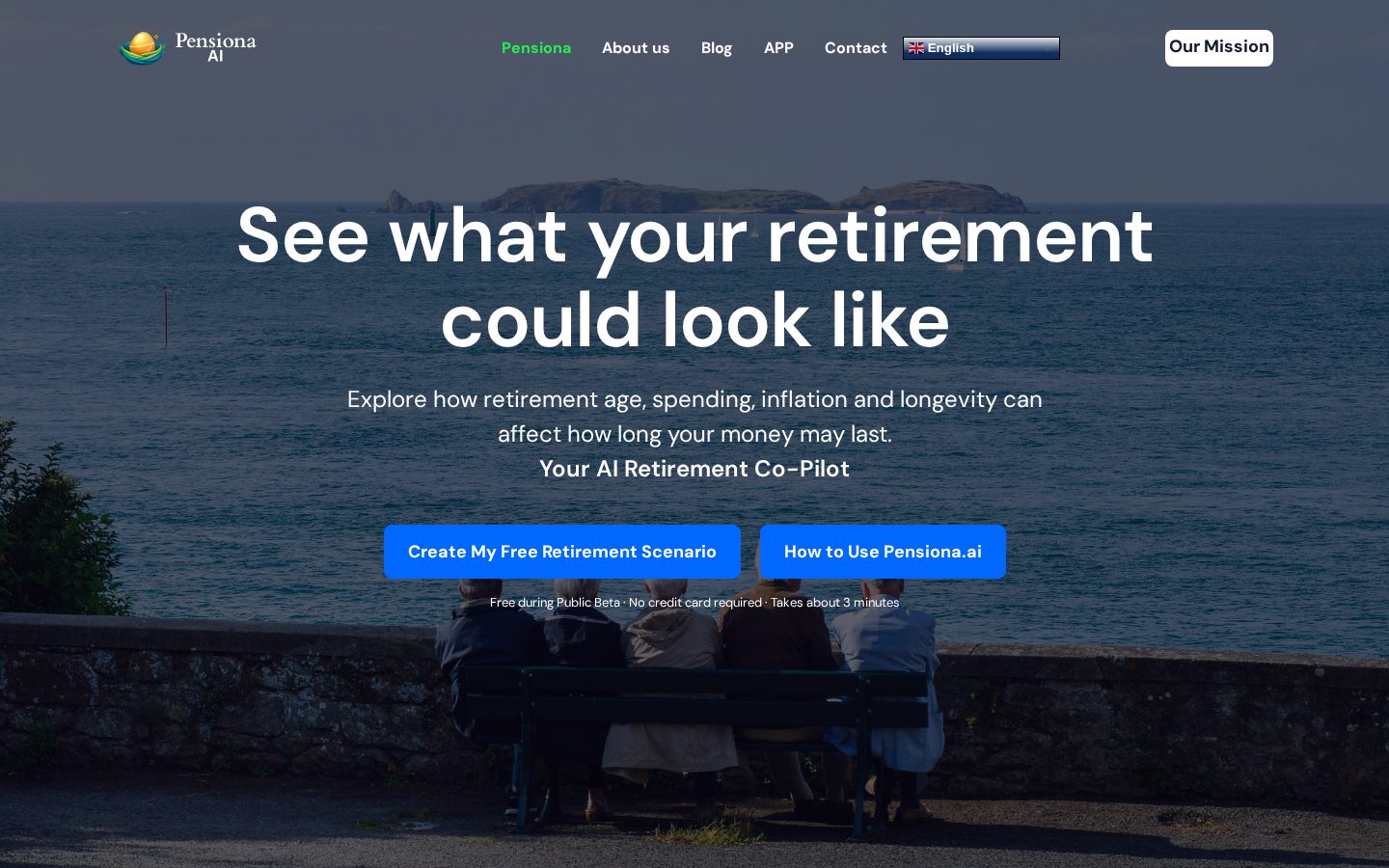 Pensiona AI Homepage