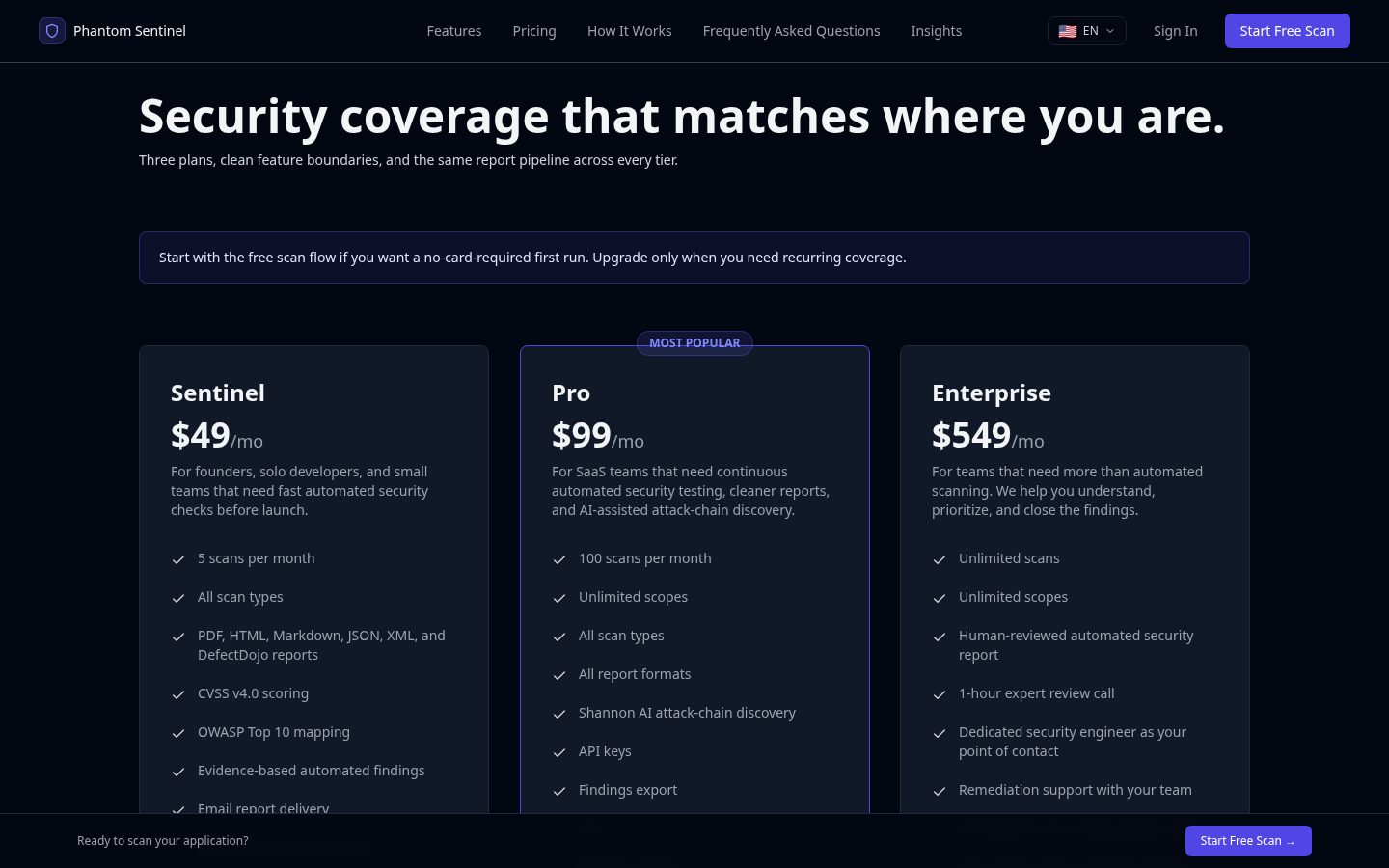 PentestPro Pricing