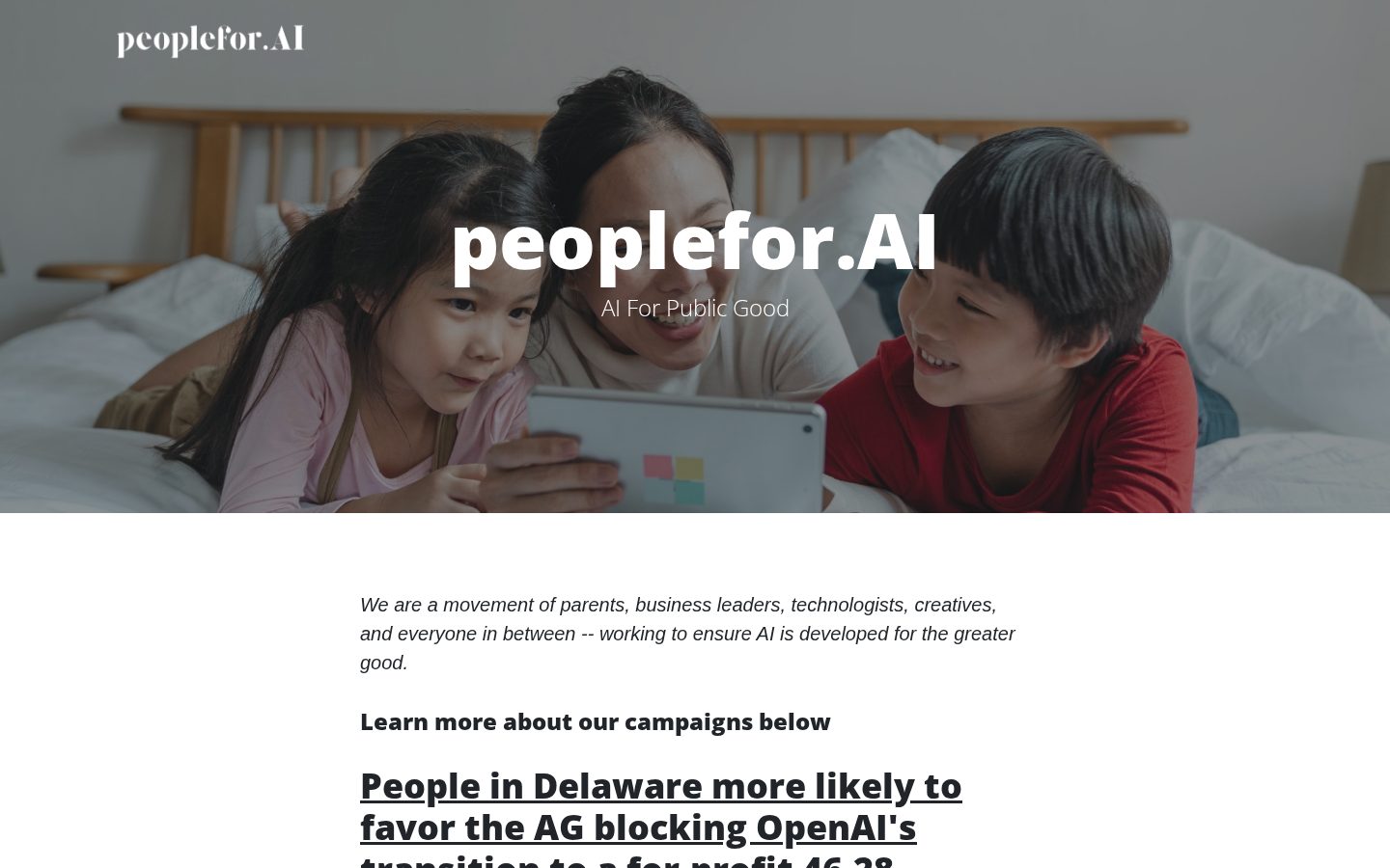 People For AI Homepage
