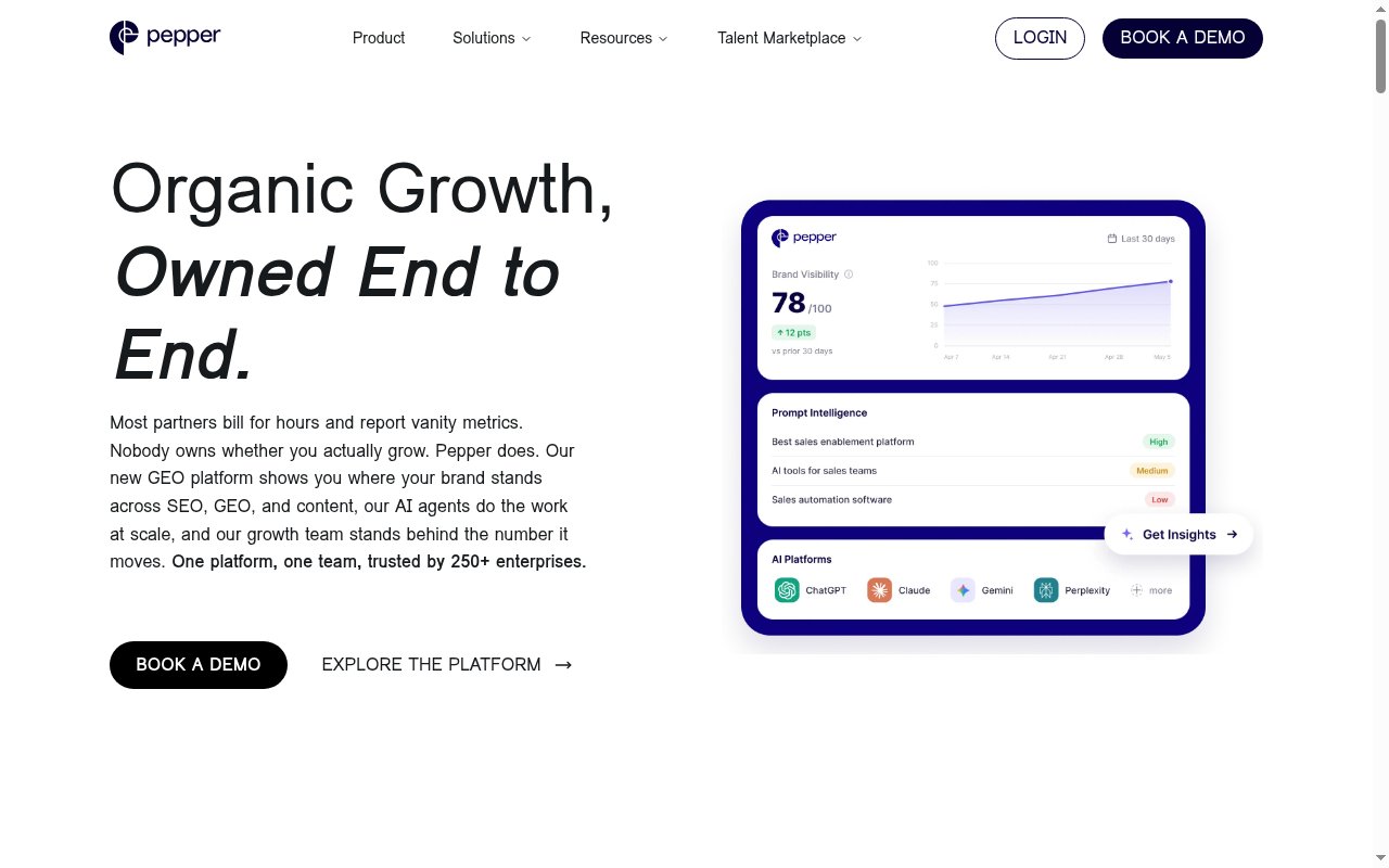 Pepper homepage