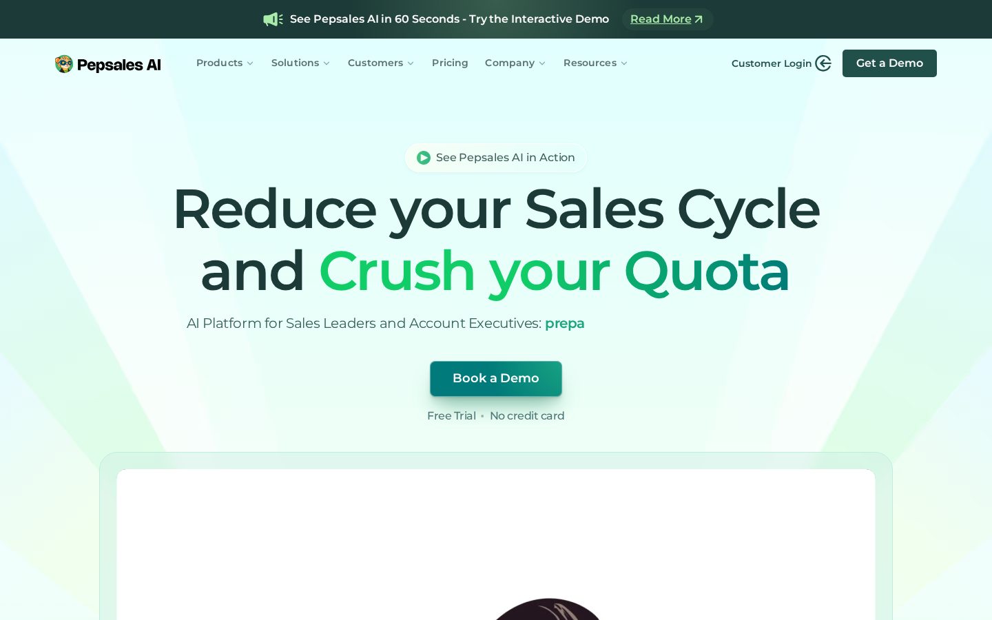 Pepsales AI Homepage