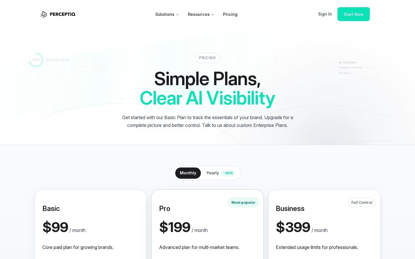 Perceptiq Pricing