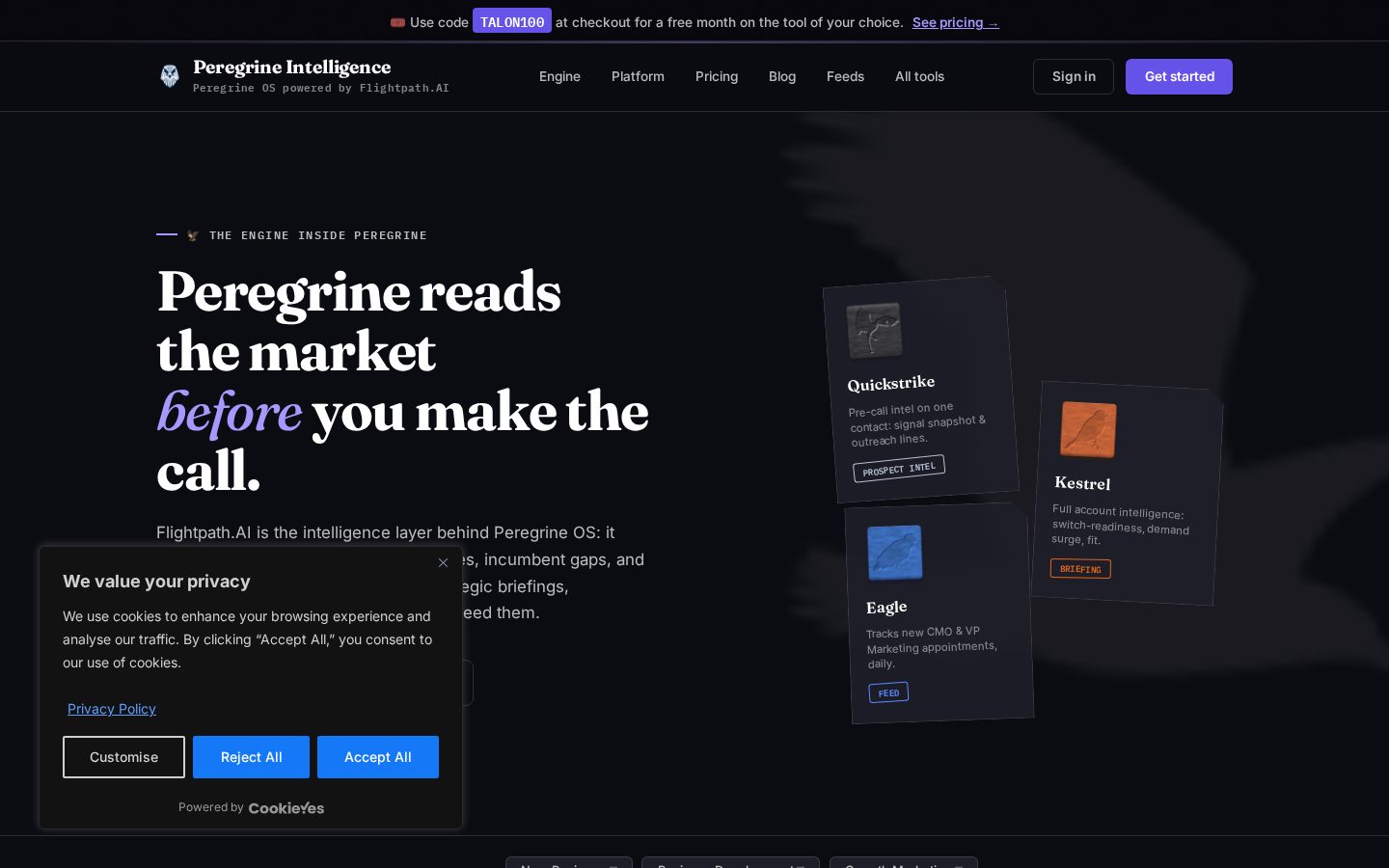 Peregrine OS Homepage