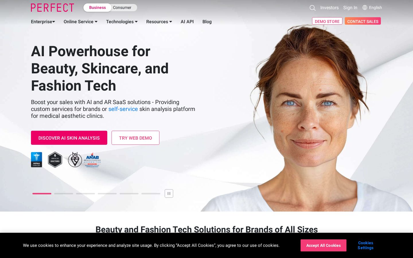 Perfect Corp Homepage