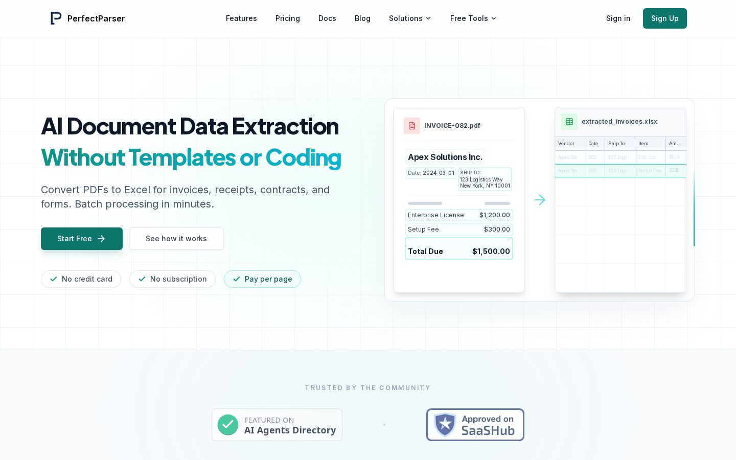 PerfectParser Homepage