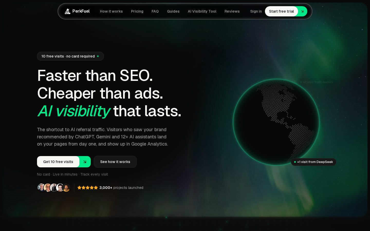 PerkFuel Homepage