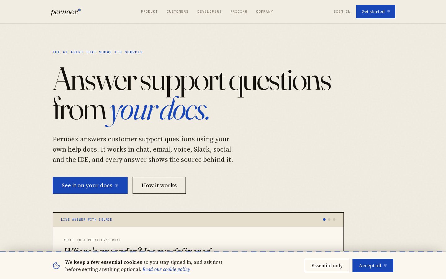 Pernoex AI Homepage