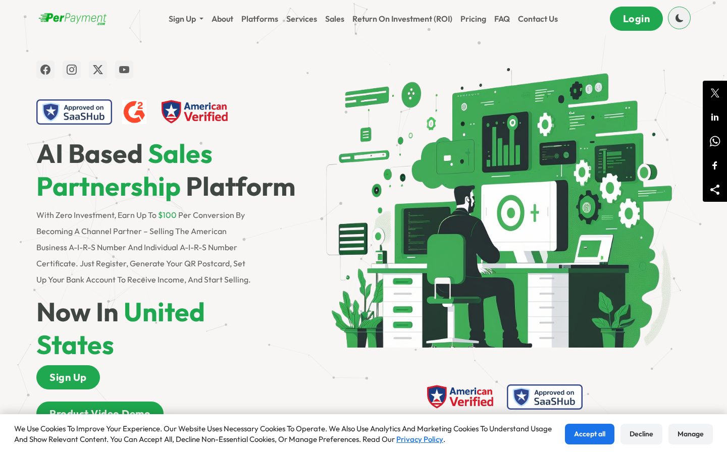PerPayment AI Sales Partnership Homepage