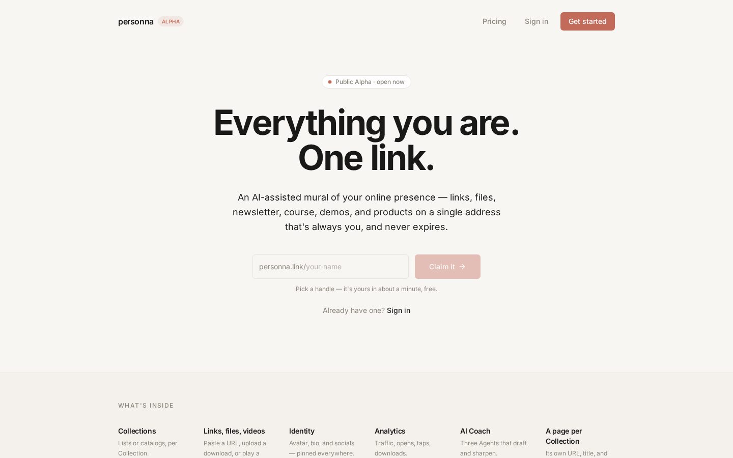 Personna Homepage