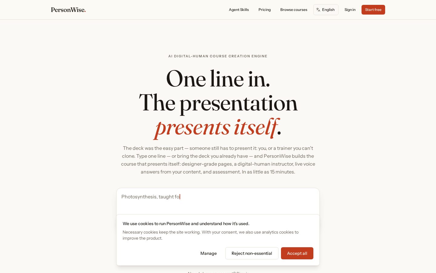 PersonWise Homepage